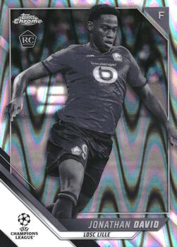 2021-22 Topps Chrome UEFA Champions League - Black & White Ray Wave Refractor #191 Jonathan David Front