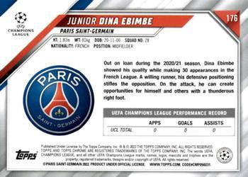 2021-22 Topps Chrome UEFA Champions League - Speckle Refractor #176 Junior Dina Ebimbe Back