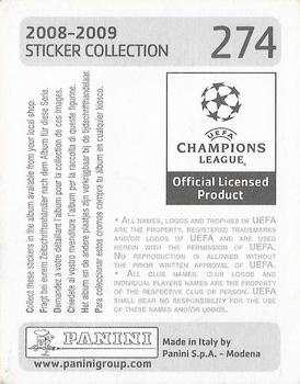 2008-09 Panini UEFA Champions League Stickers #274 Alex Back