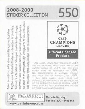2008-09 Panini UEFA Champions League Stickers #550 Pavel Pogrebnyak Back