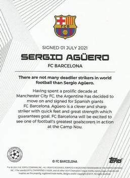 2021 Topps Summer Signings UEFA Champions League #NNO Sergio Agüero Back