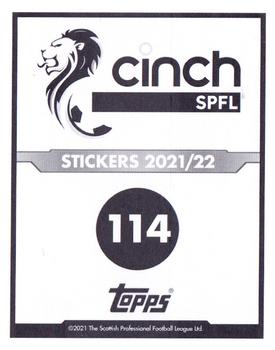 2021-22 Topps SPFL Stickers #114 Alex Gogic Back