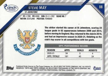 2021-22 Topps Chrome SPFL #88 Stevie May Back