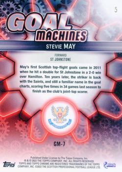 2021-22 Topps Chrome SPFL - Goal Machines Red Tartan #GM-7 Stevie May Back