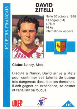 1992-93 Panini U.N.F.P. Football #110 David Zitelli Back