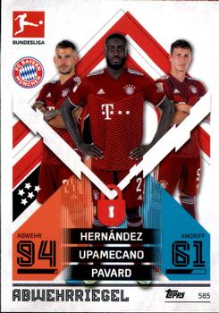 2021-22 Topps Match Attax Bundesliga Extra #585 Hernandez / Upamecano / Pavard Front