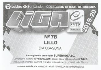 2019-20 Panini LaLiga Santander Este Stickers - CA Osasuna #7B Lillo Back