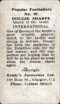 1948 Kiddys Favourites Popular Footballers #10 Dougie Sharpe Back