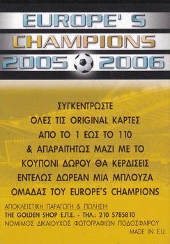 2005-06 Golden Shop Europe's Champions #30 Henrik Larsson Back
