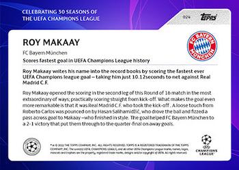 2022 Topps UEFA Champions League 30 Seasons Celebration #024 Roy Makaay Back
