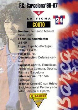 1996-97 F.C. Barcelona #33 Couto Back