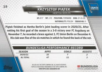 2021-22 Topps Bundesliga - Speckle Foil #19 Krzysztof Piątek Back