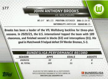 2021-22 Topps Bundesliga - Speckle Foil #177 John Anthony Brooks Back