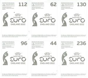2022 Panini UEFA Women's Euro England 2022 Stickers #NNO Linda Dallmann / Marina Georgieva / Lauren Wade / Stina Blackstenius / Jill Scott / Becky Flaherty Back