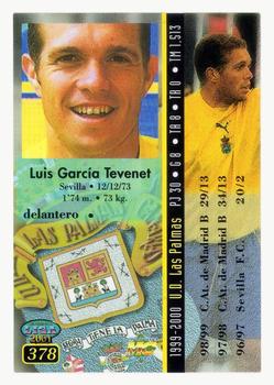 2000-01 Mundicromo Las fichas de la Liga 2001 #378b Tevenet Back