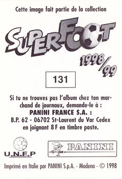 1998-99 Panini SuperFoot Stickers #131 Frédéric Arpinon Back