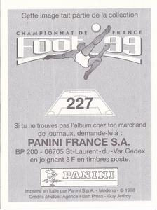 1998-99 Panini Foot 99 #227 Didier Agathe Back