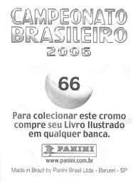 2006 Panini Campeonato Brasileiro Stickers #66 Lauro Junior B. da Cruz / Thiago Heleno H. Ferreira Back