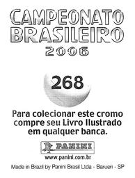 2006 Panini Campeonato Brasileiro Stickers #268 Nene Back