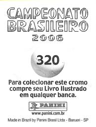 2006 Panini Campeonato Brasileiro Stickers #320 Ricardo Oliveira Back