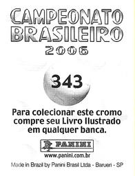 2006 Panini Campeonato Brasileiro Stickers #343 Team Photo (2 of 6) Back