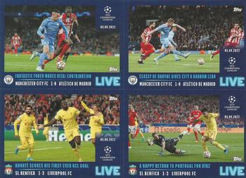 2021-22 Topps UEFA Champions League Sticker Collection - Live Pack 4 #L65-L68 Phil Foden / Kevin De Bruyne / Ibrahima Konaté / Luis Diaz Front