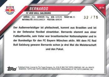 2021-22 Topps Chrome Red Bull Salzburg #BC-BE Bernardo Back