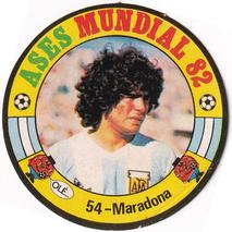 1982 Reyauca Ases Mundiales #54 Diego Maradona Front