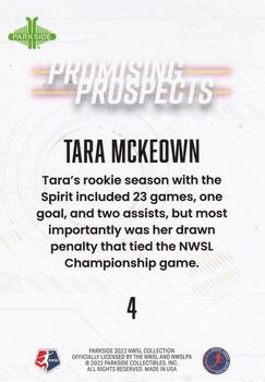 2022 Parkside NWSL - Promising Prospects Blue #4 Tara McKeown Back