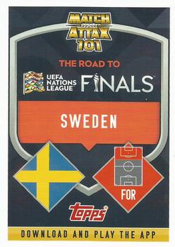 2022-23 Topps Match Attax 101 Road to UEFA Nations League Finals - Blue Crystal #CD73 Alexander Isak Back