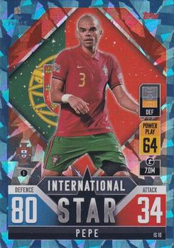 2022-23 Topps Match Attax 101 Road to UEFA Nations League Finals - International Star Blue Crystal #IS10 Pepe Front