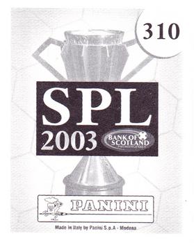 2002-03 Panini Scottish Premier League #310 Terry Butcher Back