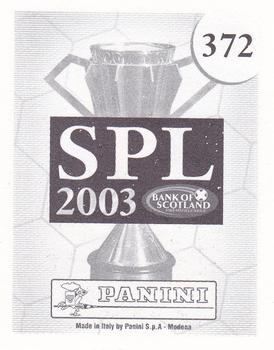 2002-03 Panini Scottish Premier League #372 Alex McLeish Back