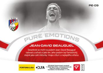 2021-22 SportZoo Fortuna:Liga - Pure Emotions #PE-09 Jean-David Beauguel Back