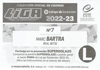 2022-23 Panini LaLiga Santander Este Stickers #7 Marc Bartra Back