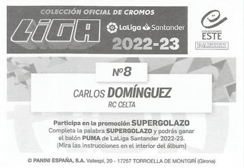 2022-23 Panini LaLiga Santander Este Stickers #8 Carlos Domínguez Back