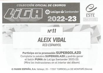 2022-23 Panini LaLiga Santander Este Stickers #11 Aleix Vidal Back