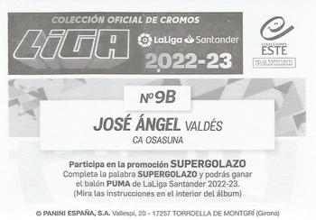 2022-23 Panini LaLiga Santander Este Stickers #9B José Ángel Valdés Back