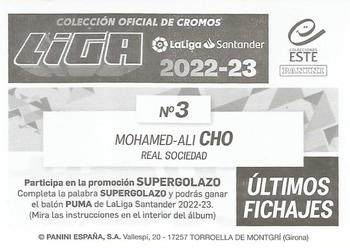 2022-23 Panini LaLiga Santander Este Stickers - Ultimos Fichajes #3 Mohamed-Ali Cho Back