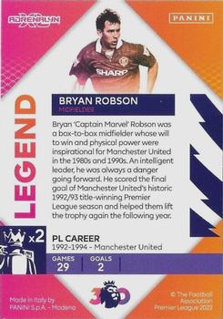 2023 Panini Adrenalyn XL Premier League - Legend Limited Edition Autograph #NNO Bryan Robson Back