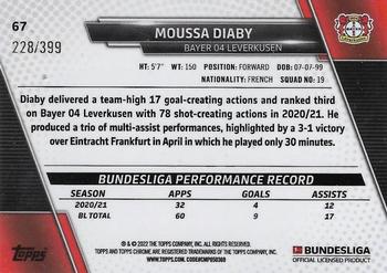2021-22 Topps Chrome Bundesliga - Magenta Refractors #67 Moussa Diaby Back