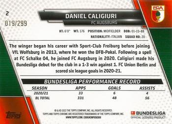2021-22 Topps Chrome Bundesliga - Purple Wave Refractors #2 Daniel Caligiuri Back