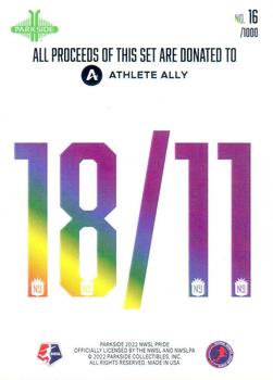 2022 Parkside NWSL Pride #16 Ashlyn Harris / Ali Krieger Back