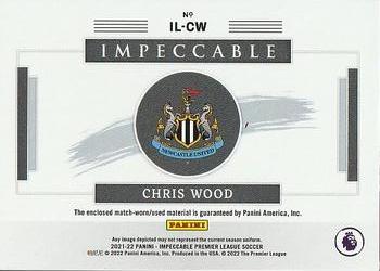 2021-22 Panini Impeccable Premier League - Illustrious Memorabilia Ruby #IL-CW Chris Wood Back