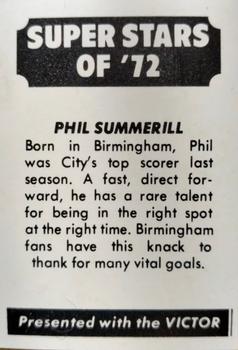 1972 D.C. Thomson / The Victor Super Stars of ‘72 #NNO Phil Summerill Back