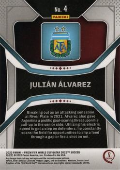 2022 Panini Prizm World Cup #4 Julian Alvarez Back