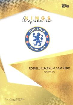 2021-22 Topps Chelsea FC - Kings & Queens #NNO Romelu Lukaku / Sam Kerr Back