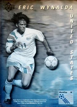 1993 Upper Deck World Cup Preview (English/Spanish) - World Star Holograms #NNO Eric Wynalda Front