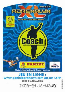 2018-19 Panini Adrenalyn XL Ligue 1 - Coach #480 Michel Der Zakarian Back