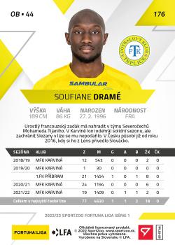 2022-23 SportZoo Fortuna:Liga #176 Soufiane Drame Back